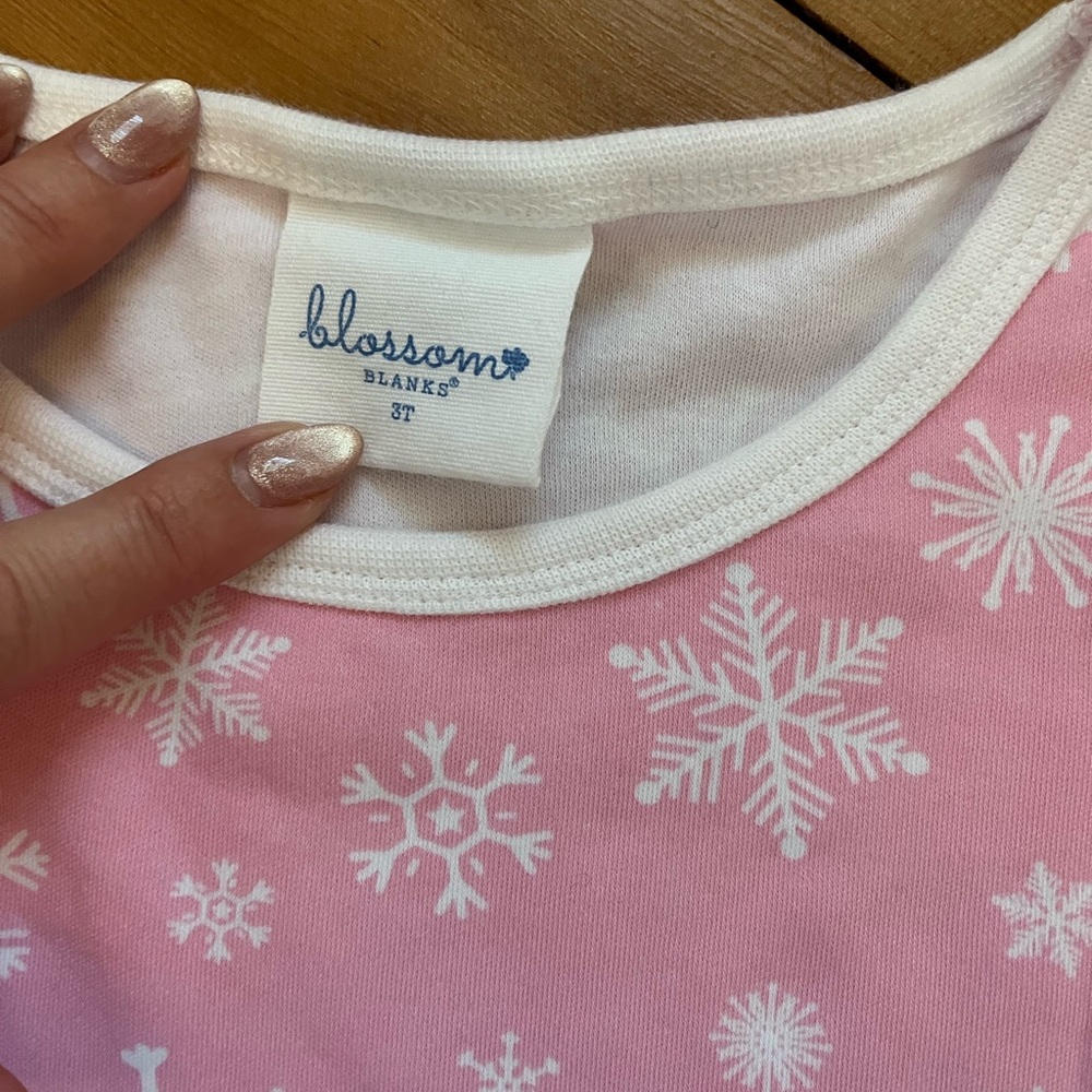 Kids Pink Snowflake Dress